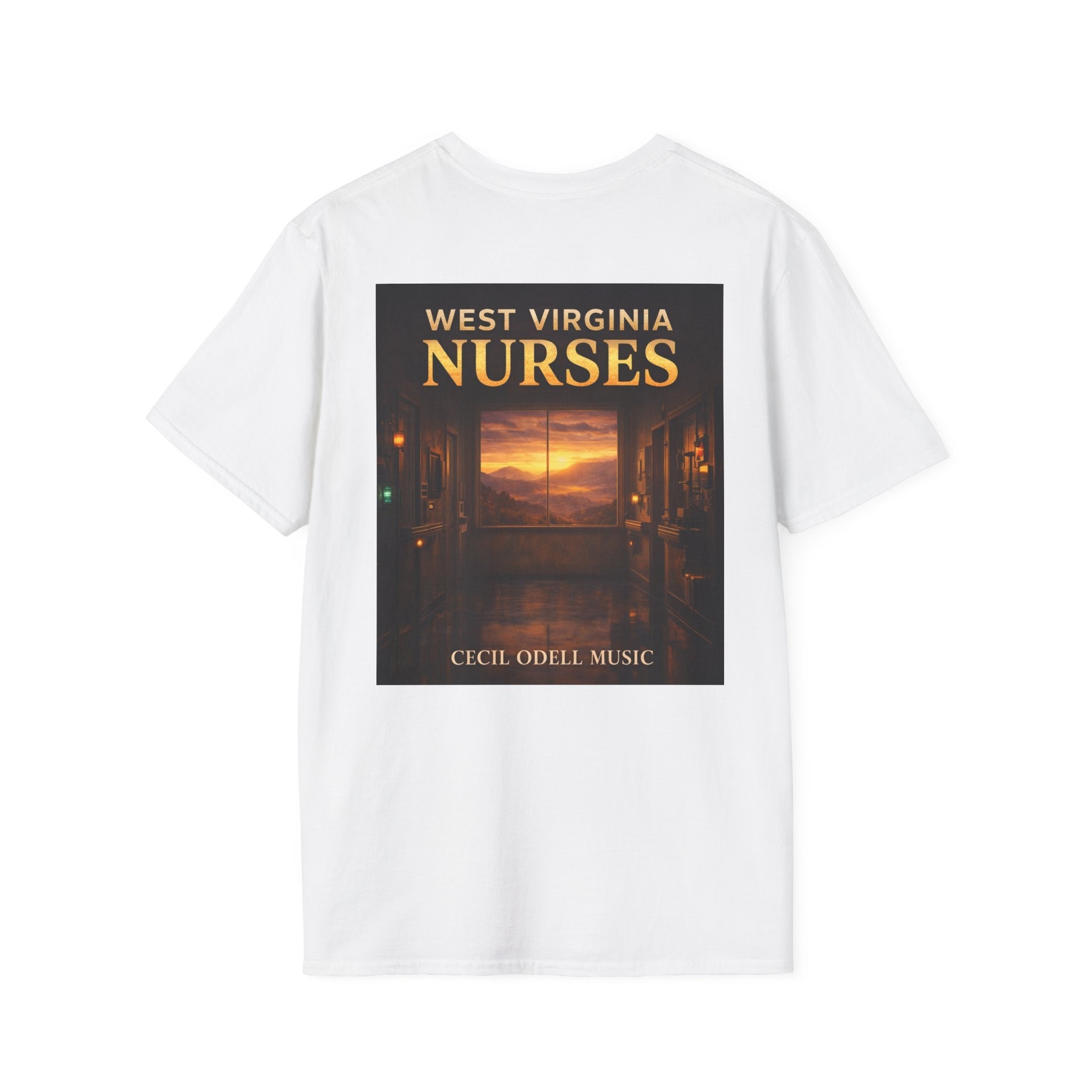 West Virginia Nurses T-Shirt: Vintage Hospital Corridor Design - Cecil Odell Music