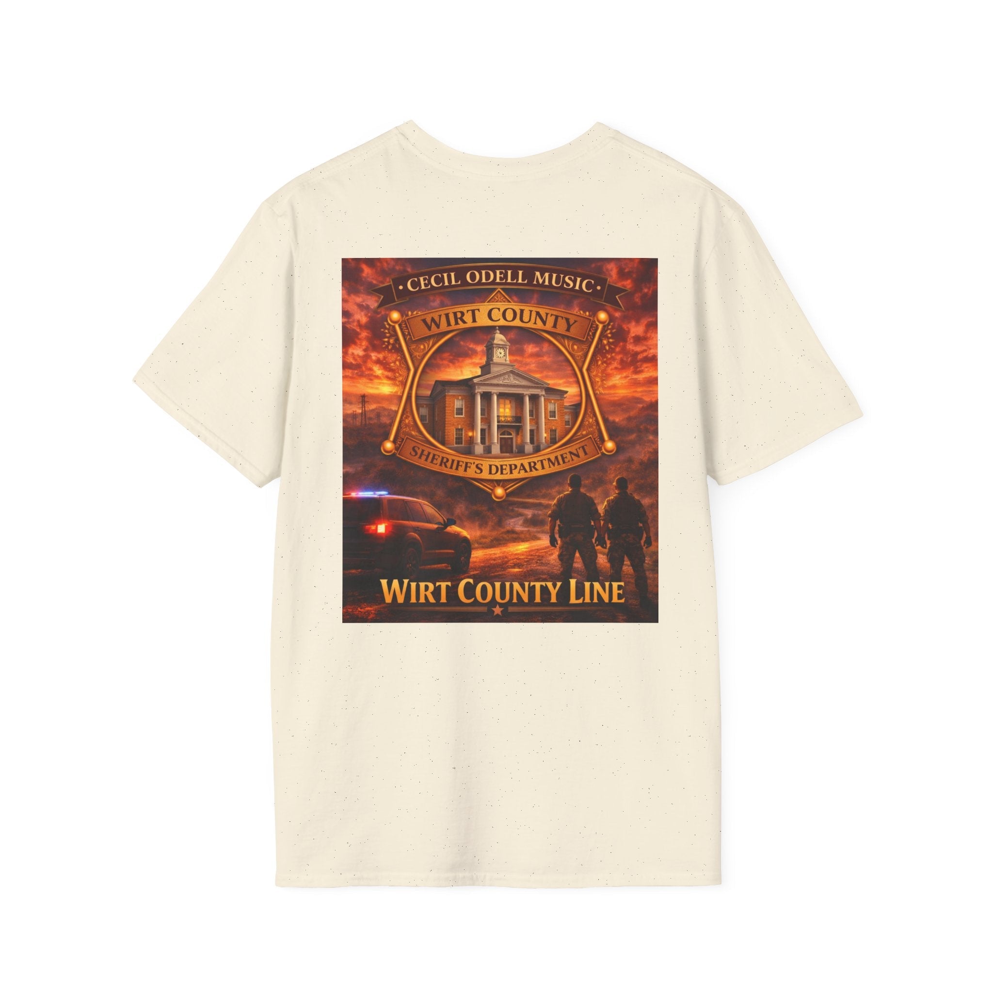 Wirt County Sheriff Badge T-Shirt: 'Wirt County Line' Tribute Tee - Cecil Odell Music