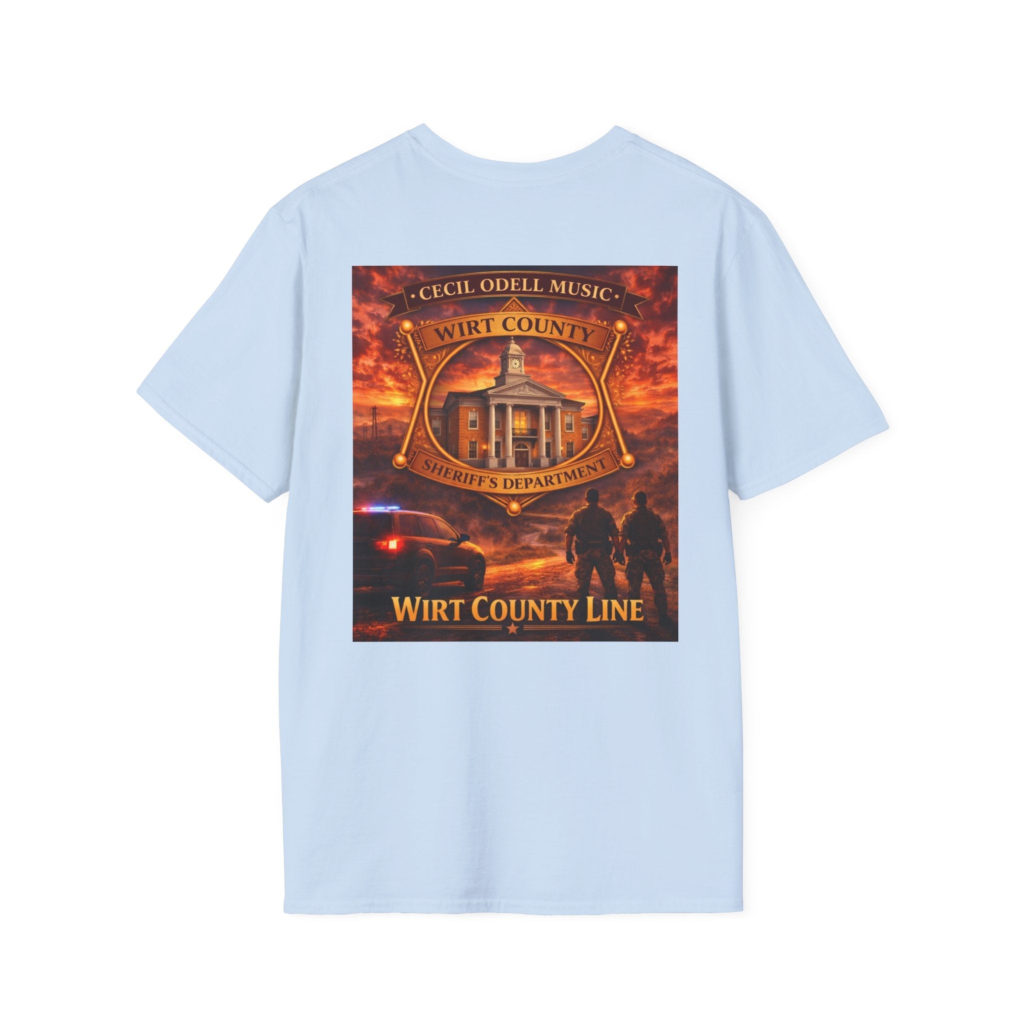 Wirt County Sheriff Badge T-Shirt: 'Wirt County Line' Tribute Tee - Cecil Odell Music