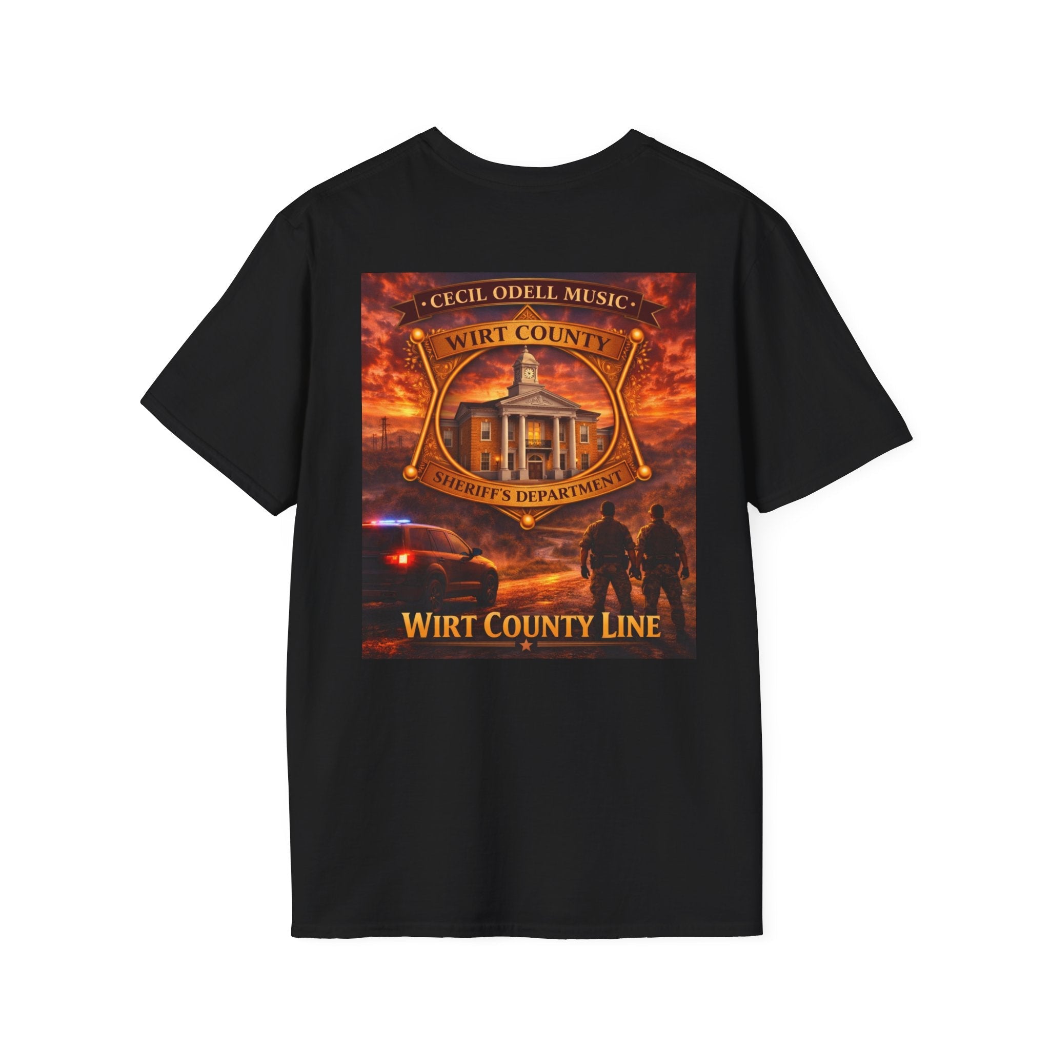 Wirt County Sheriff Badge T-Shirt: 'Wirt County Line' Tribute Tee - Cecil Odell Music
