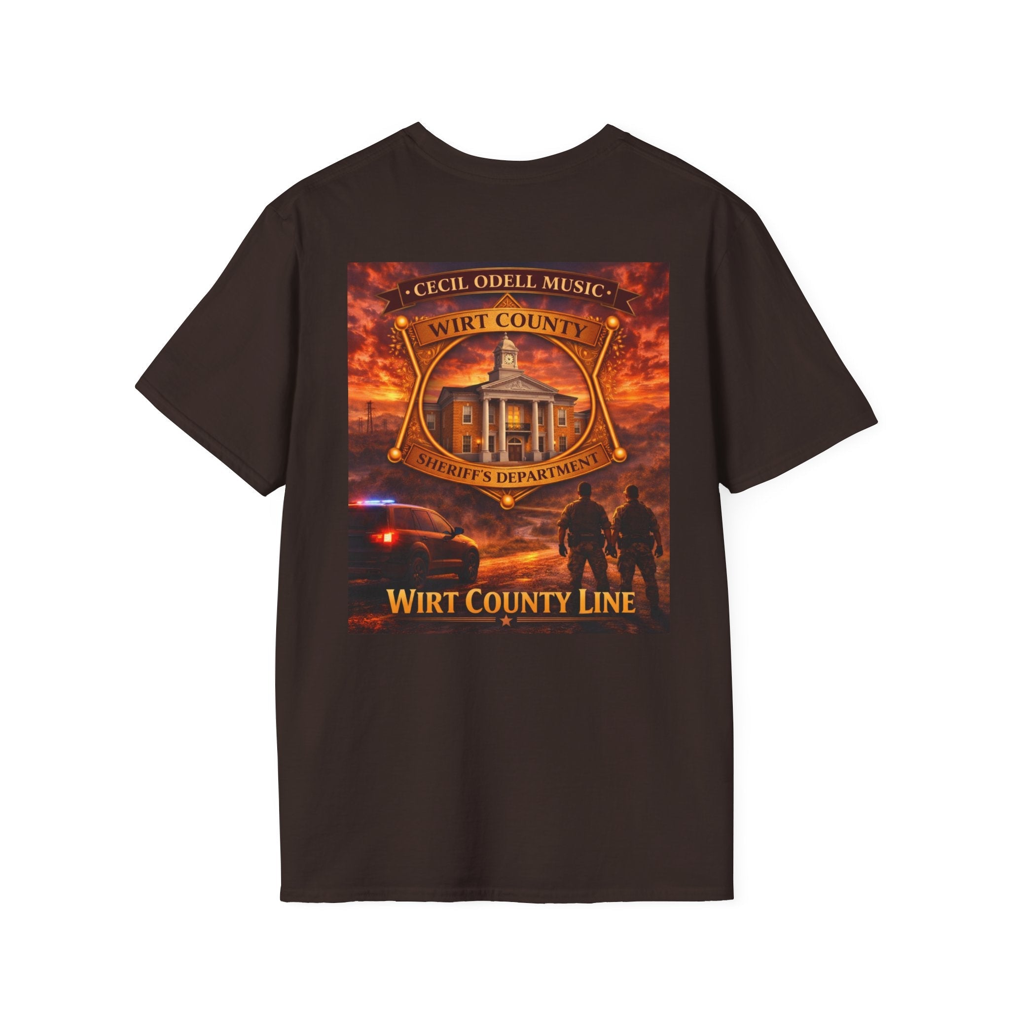Wirt County Sheriff Badge T-Shirt: 'Wirt County Line' Tribute Tee - Cecil Odell Music