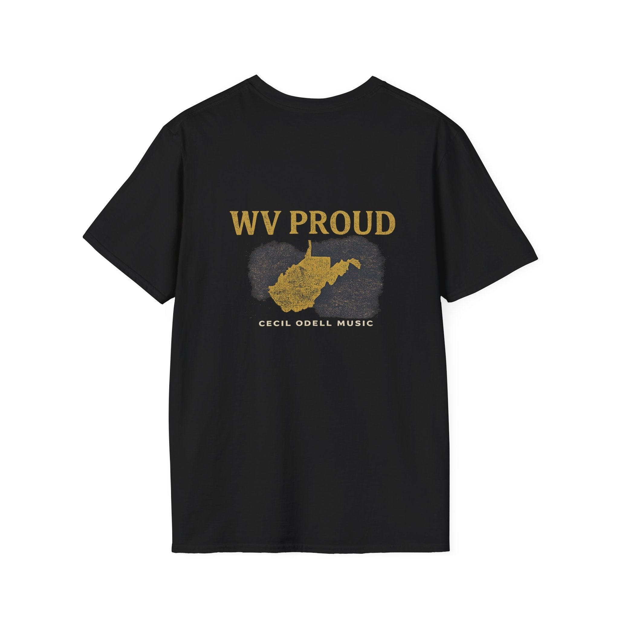 WV Proud T-Shirt: West Virginia State Outline Tee - Cecil Odell Music