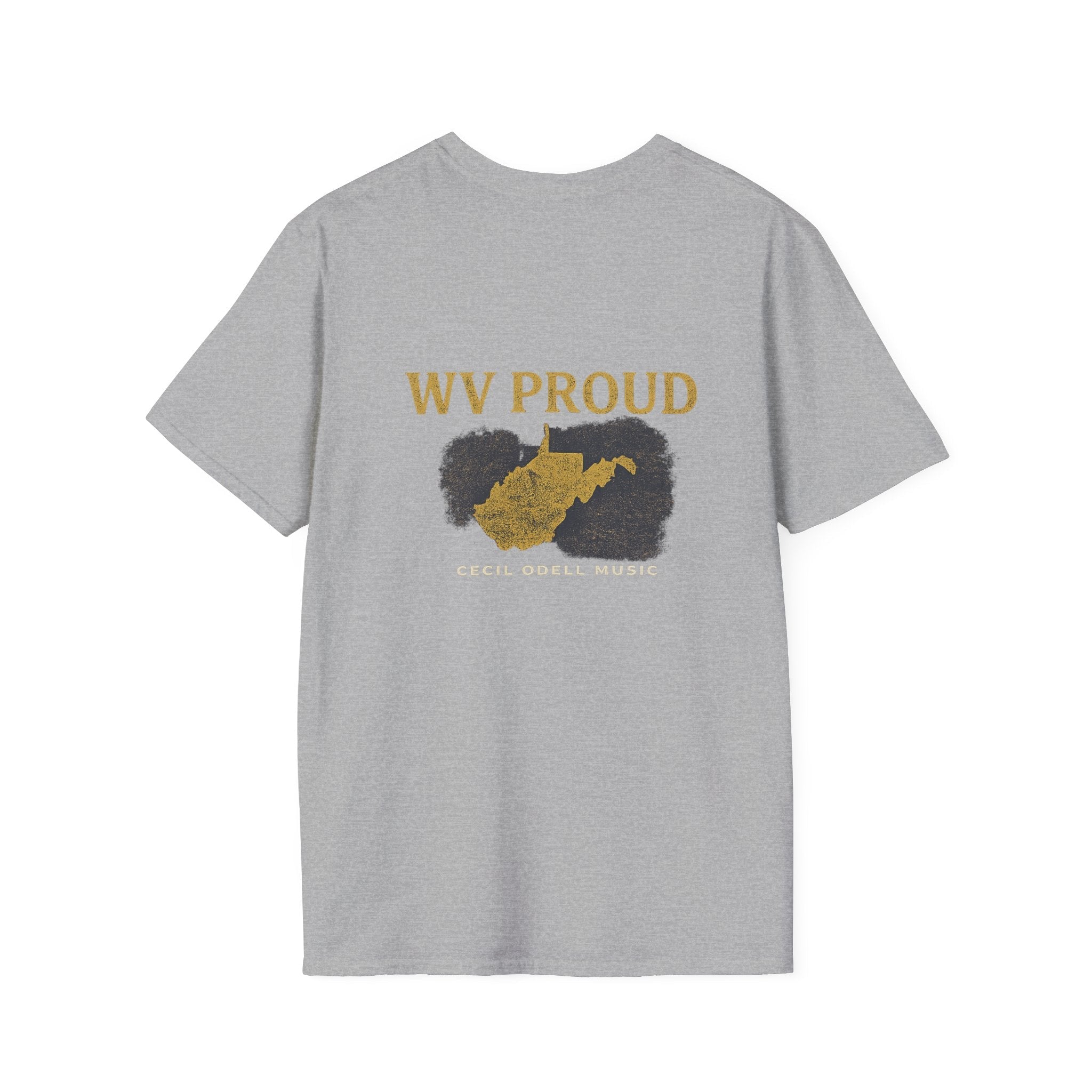 WV Proud T-Shirt: West Virginia State Outline Tee - Cecil Odell Music