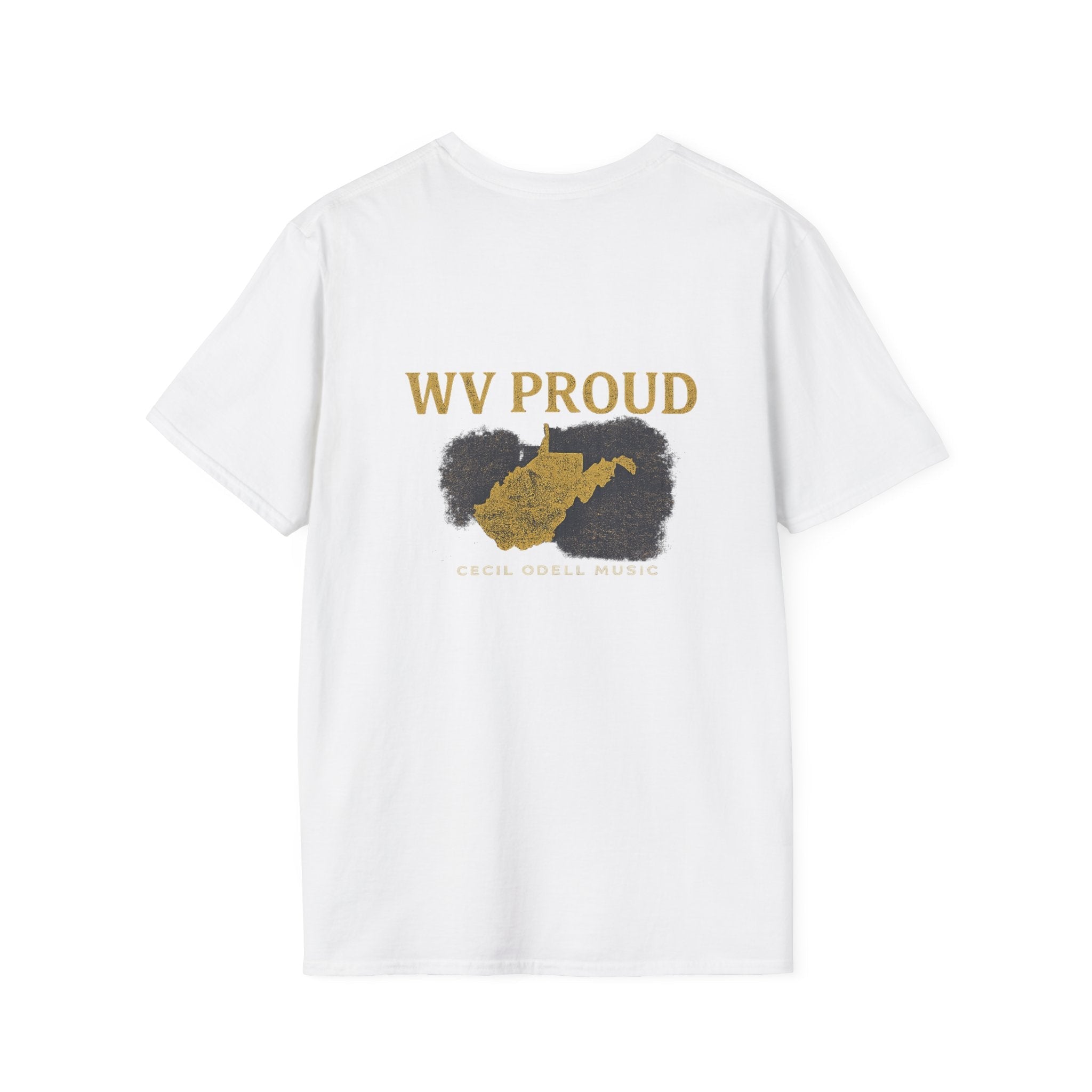 WV Proud T-Shirt: West Virginia State Outline Tee - Cecil Odell Music