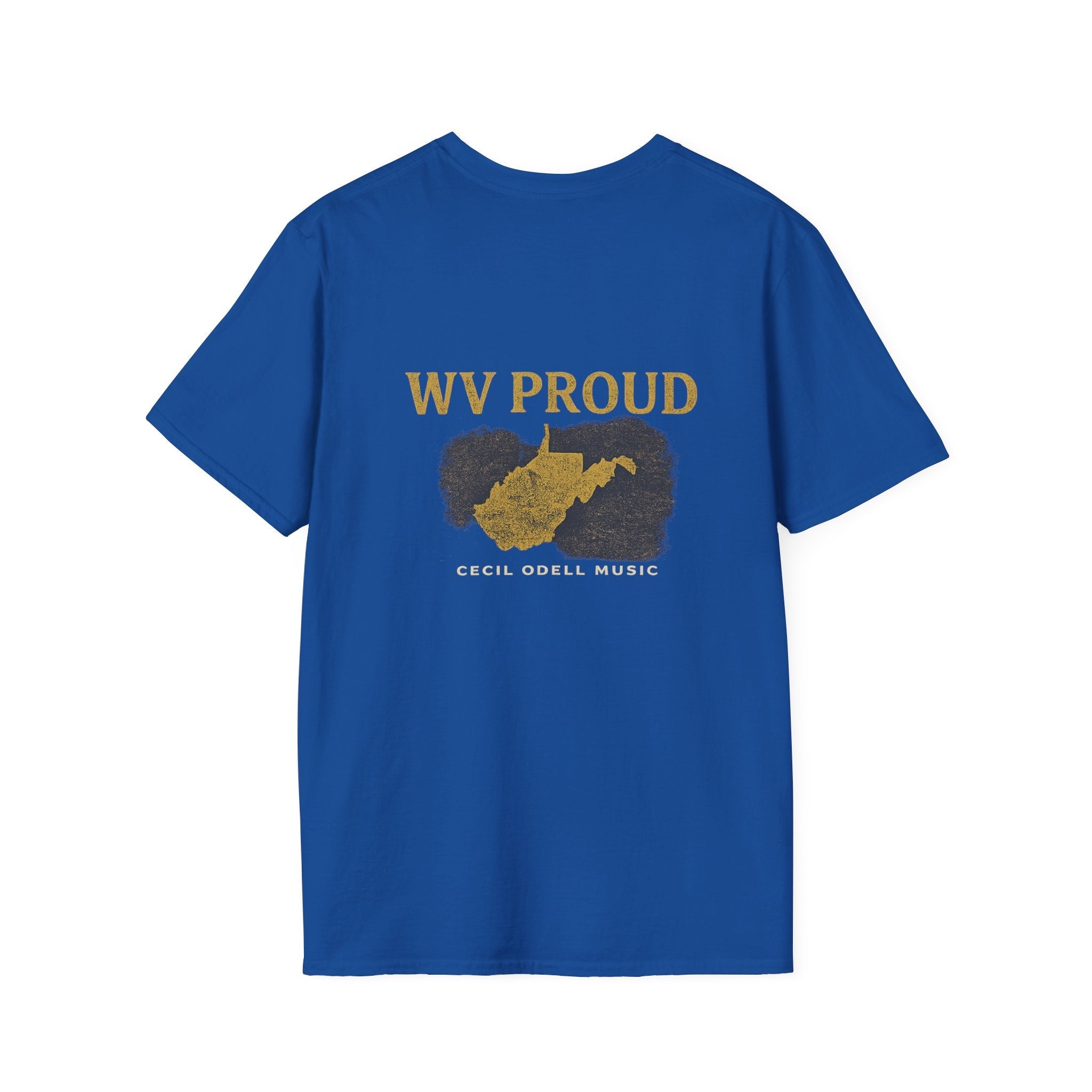 WV Proud T-Shirt: West Virginia State Outline Tee - Cecil Odell Music