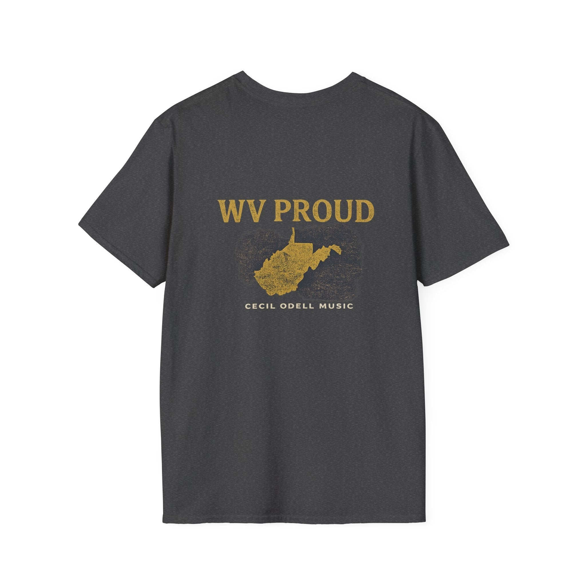 WV Proud T-Shirt: West Virginia State Outline Tee - Cecil Odell Music
